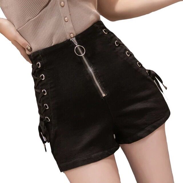 Quần sọt xỏ dây 2 bên khoá kéo