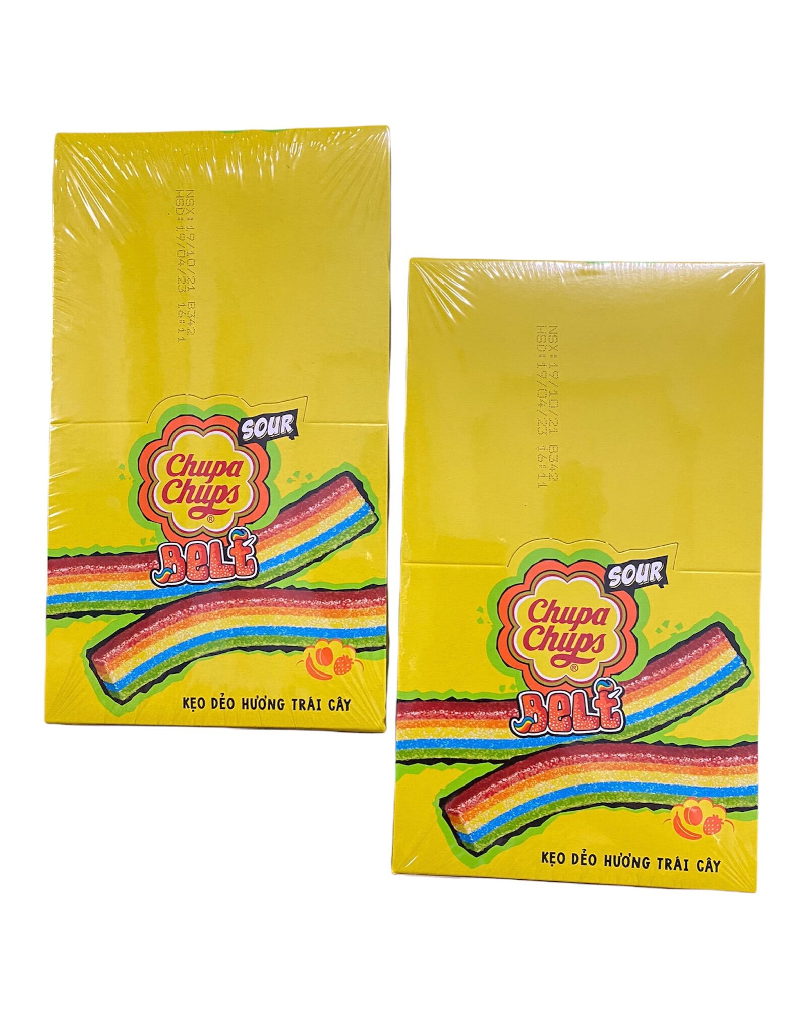 Kẹo dẻo Chupa Chups Sour Belt hộp 48 dây
