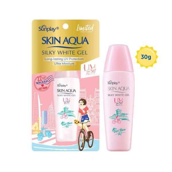 Gel chống nắng sunplay skin aqua silky white gel 30g