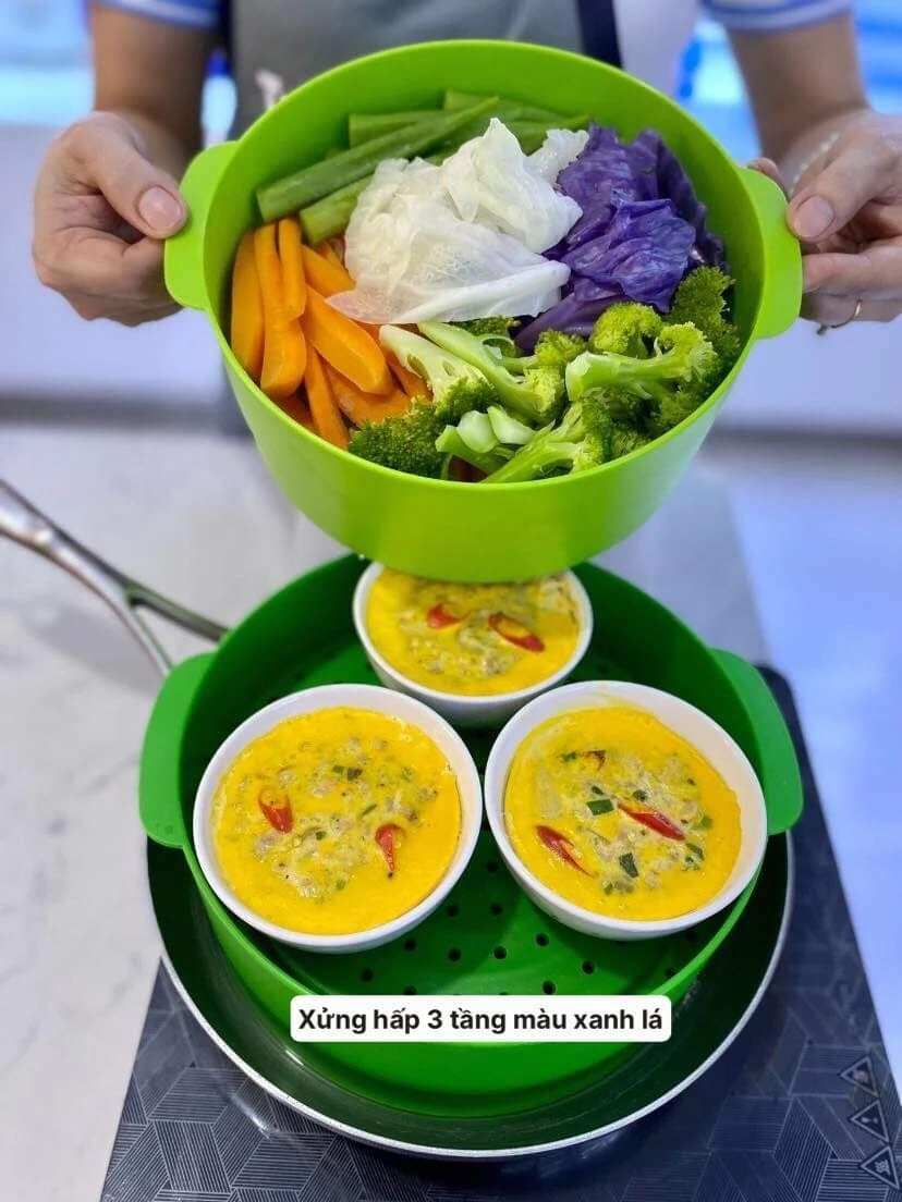 Xửng hấp 3 tầng Steam It - Tupperware chính hãng