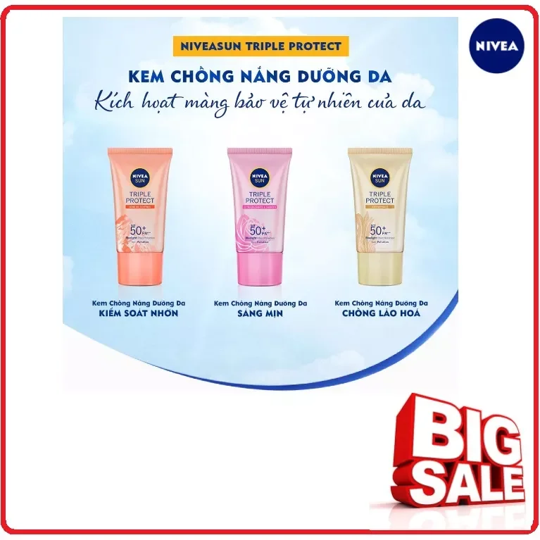 Kem chống nắng dưỡng da nivea spf 50++pa tuýp 30ml