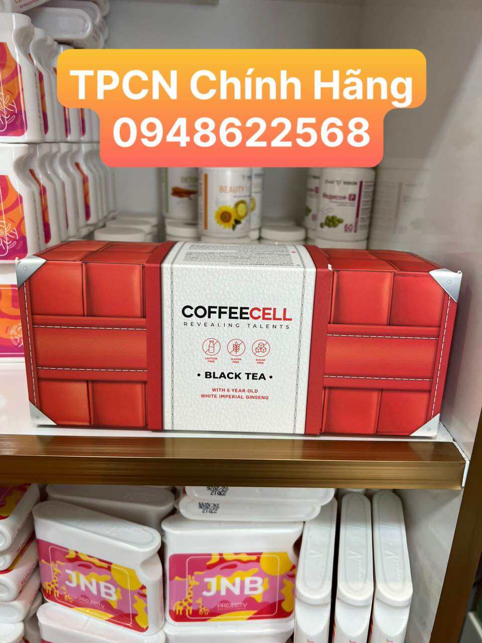 Chính hãng- COFFEECELL Chè Đen Với Nhân Sâm Hoàng Đế