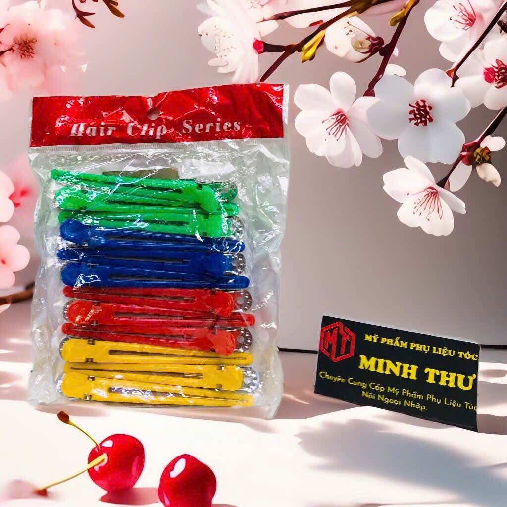 Kẹp chia tóc mỏ vịt cá sấu_Bao chùm tóc