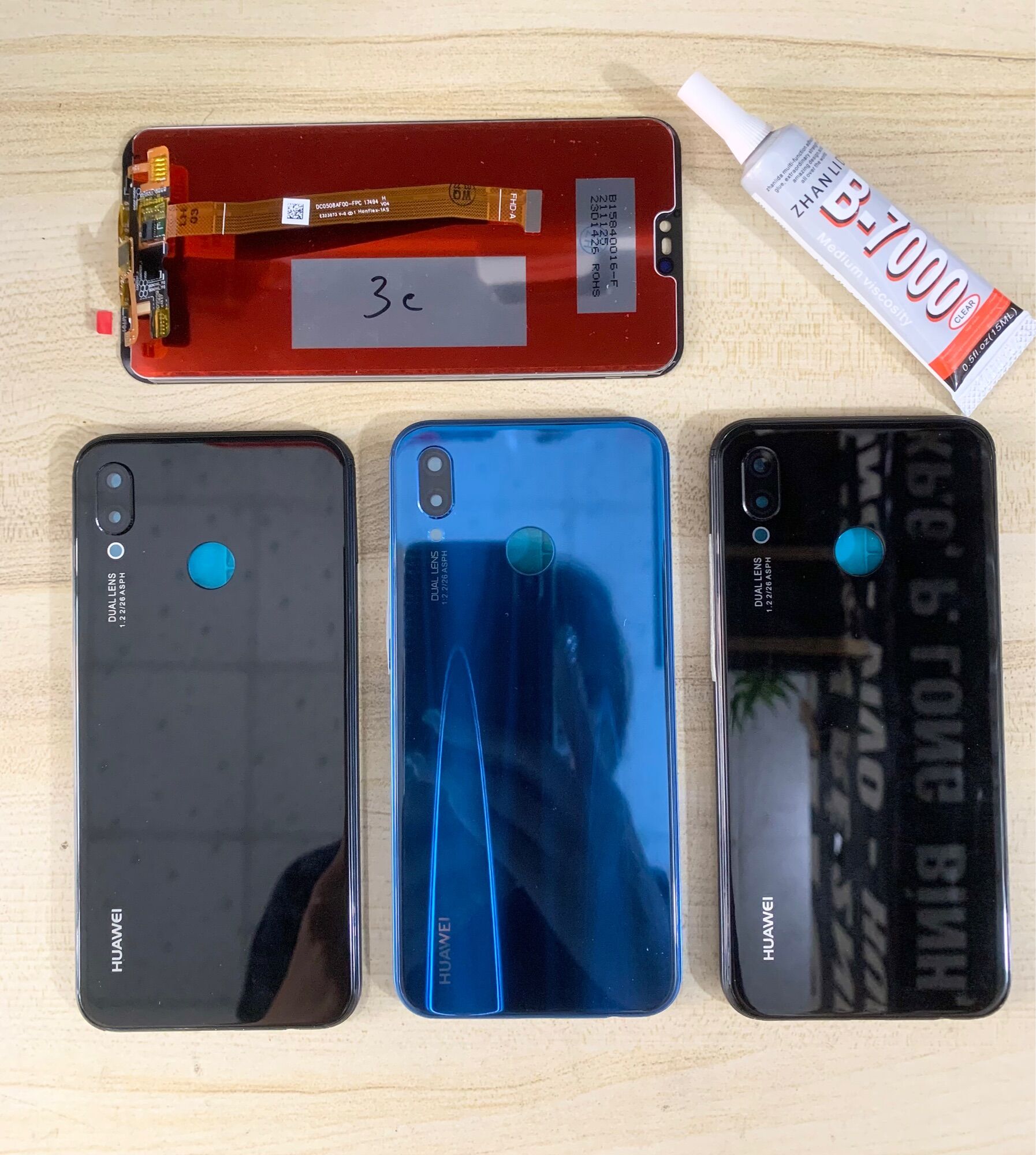 Combo màn hình bộ vỏ + sườn huawei nova 3e zin hàng cao cấp.