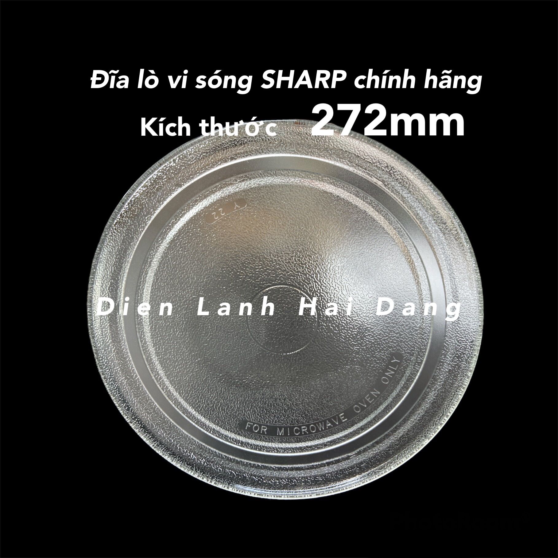 Đĩa lò vi sóng sharp kích thước 272 mm đáy trơn