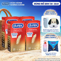 Bộ 4 Hộp Bao cao su Durex Fetherlite siêu mỏng, size 52.5mm, 12 bao/hộp