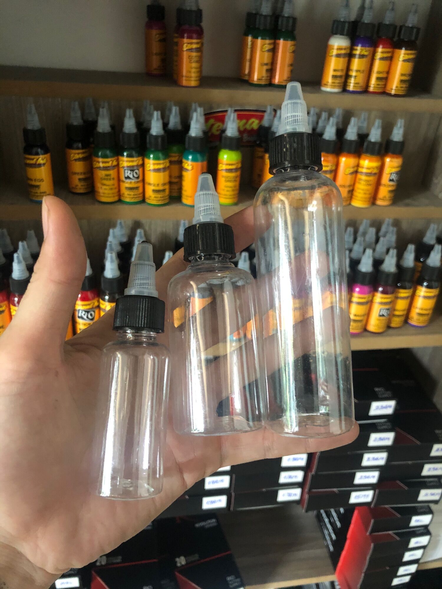 Chai nhựa pha mực xăm 30ml 60ml 120ml