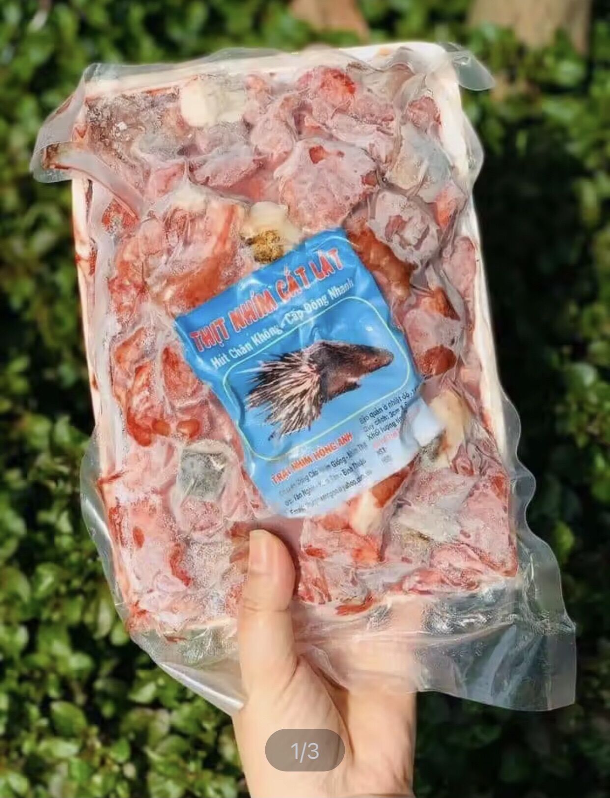 1KG THỊT NHÍM CẮT LÁT (Ship hoả tốc hcm)