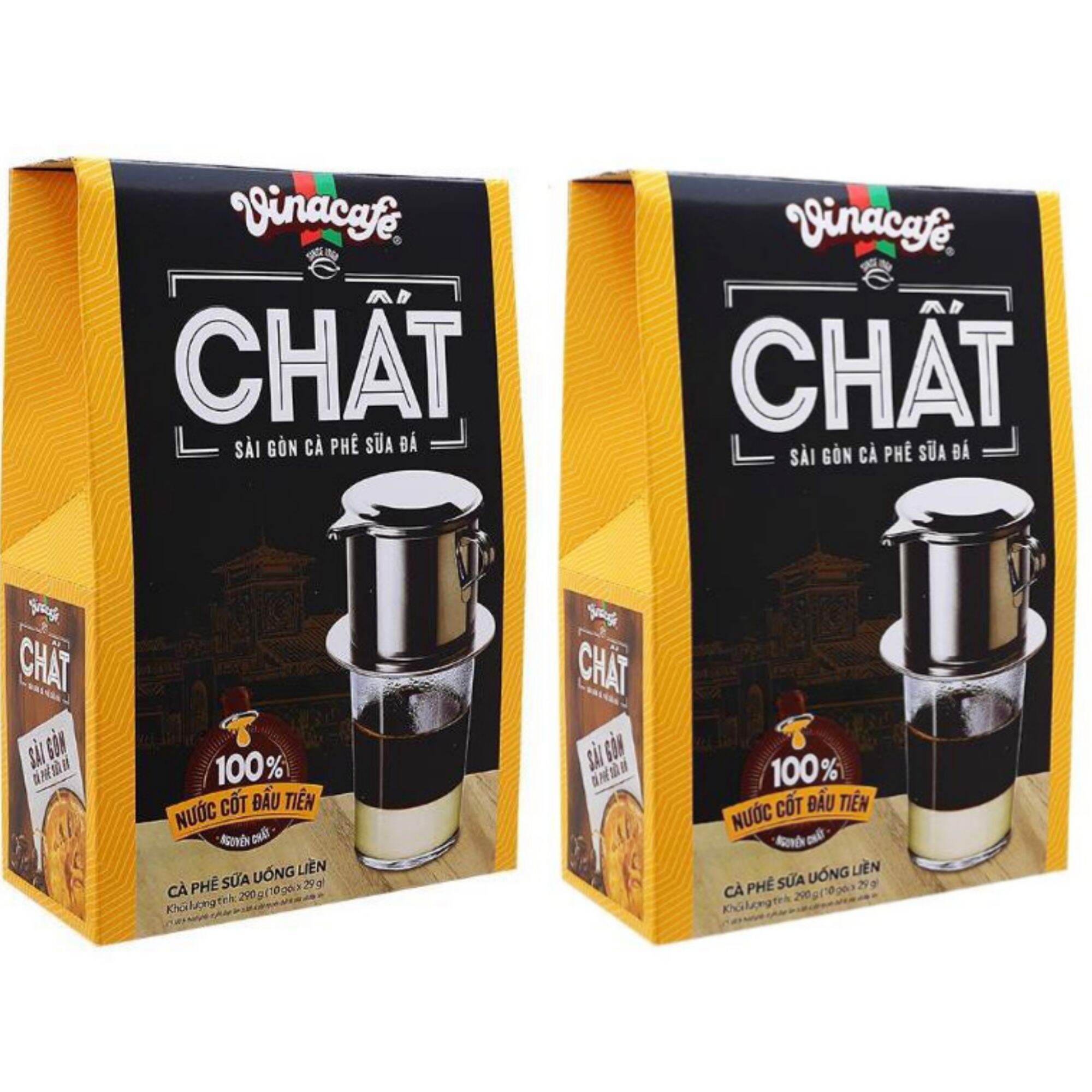 Combo 2 Hộp Vinacafe Chất Thơm Ngon Đậm Vị Cà Phê Sữa (20gói x 29gram) DATE MỚ