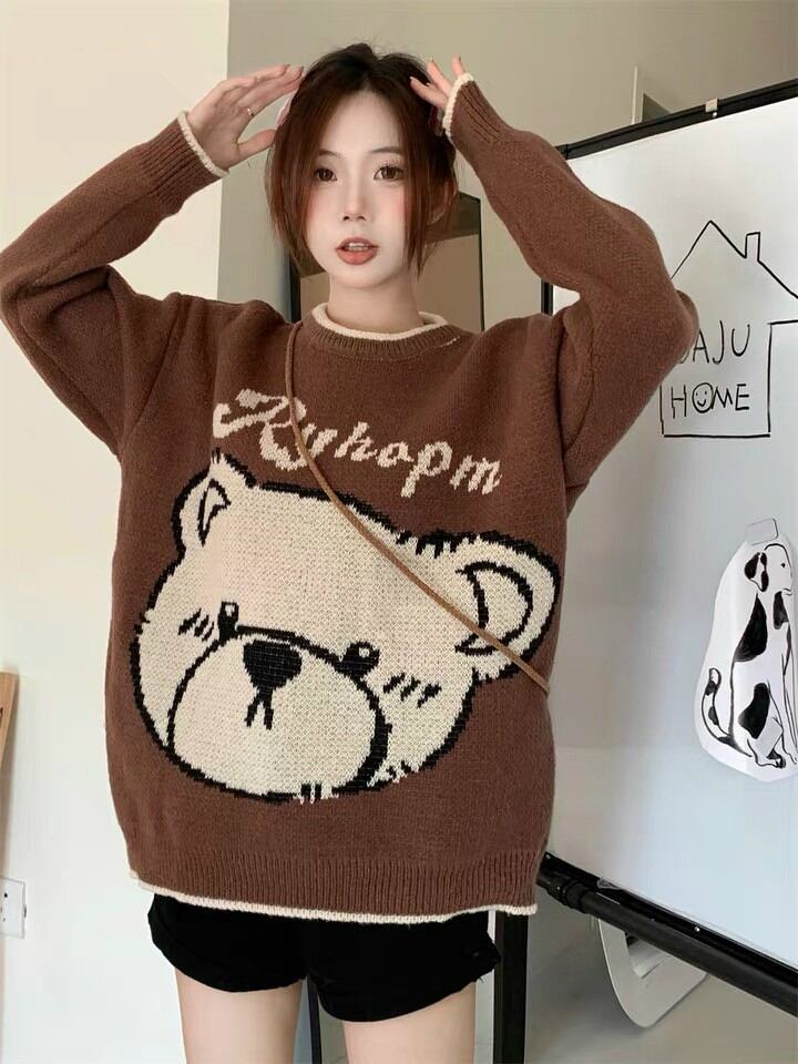 Áo len gấu, kèm túi