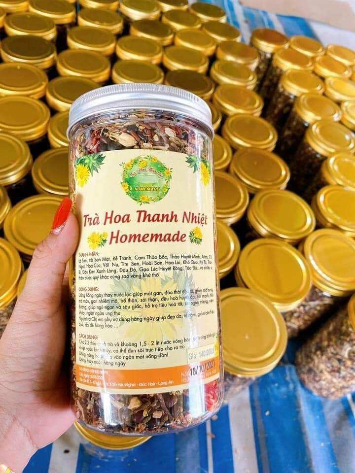 Trà hoa thanh nhiệt 27 vị hỗ trợ ngủ ngon hủ 500g
