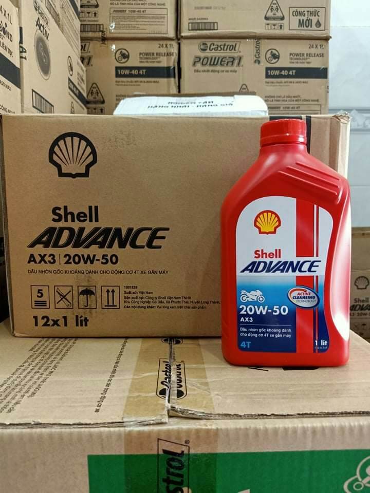 [HCM]Dầu nhớt Shell Advance 20W-50 AX3 (dung tích 1l)