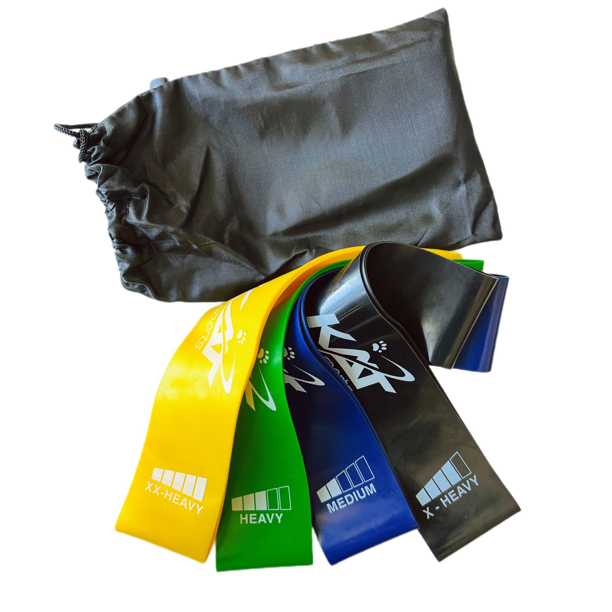 Bộ 4 dây đàn hồi, kháng lực tập mông / resistance bands