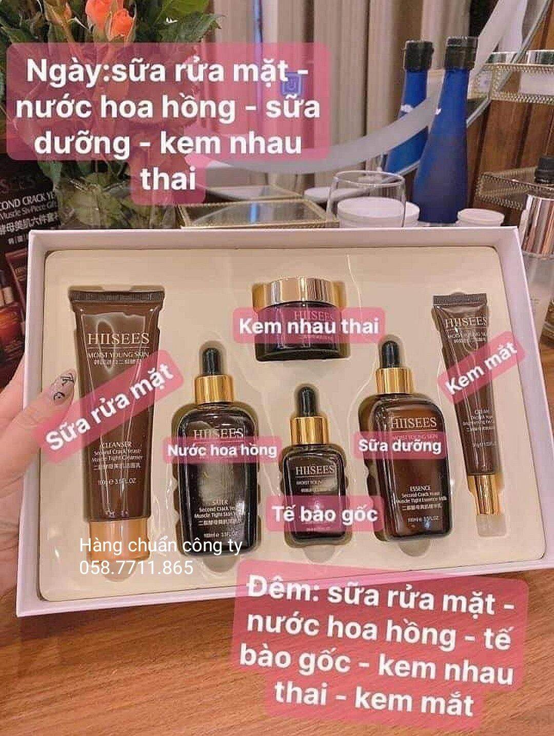 Bộ kem nhau thai cừu HIISEES Chăm sóc toàn bộ làn da kể cả làn da quanh vùng mắt👉 Làm mờ nám chân sâu  nám lâu năm  tàn nhang  đồi mồi  mụn trứng cá  mụn ẩn  mụn đầu đen dưỡng trắng lên tone da căng bóng  nâng cơ trẻ hoá làn da  làm chậm lão hoá