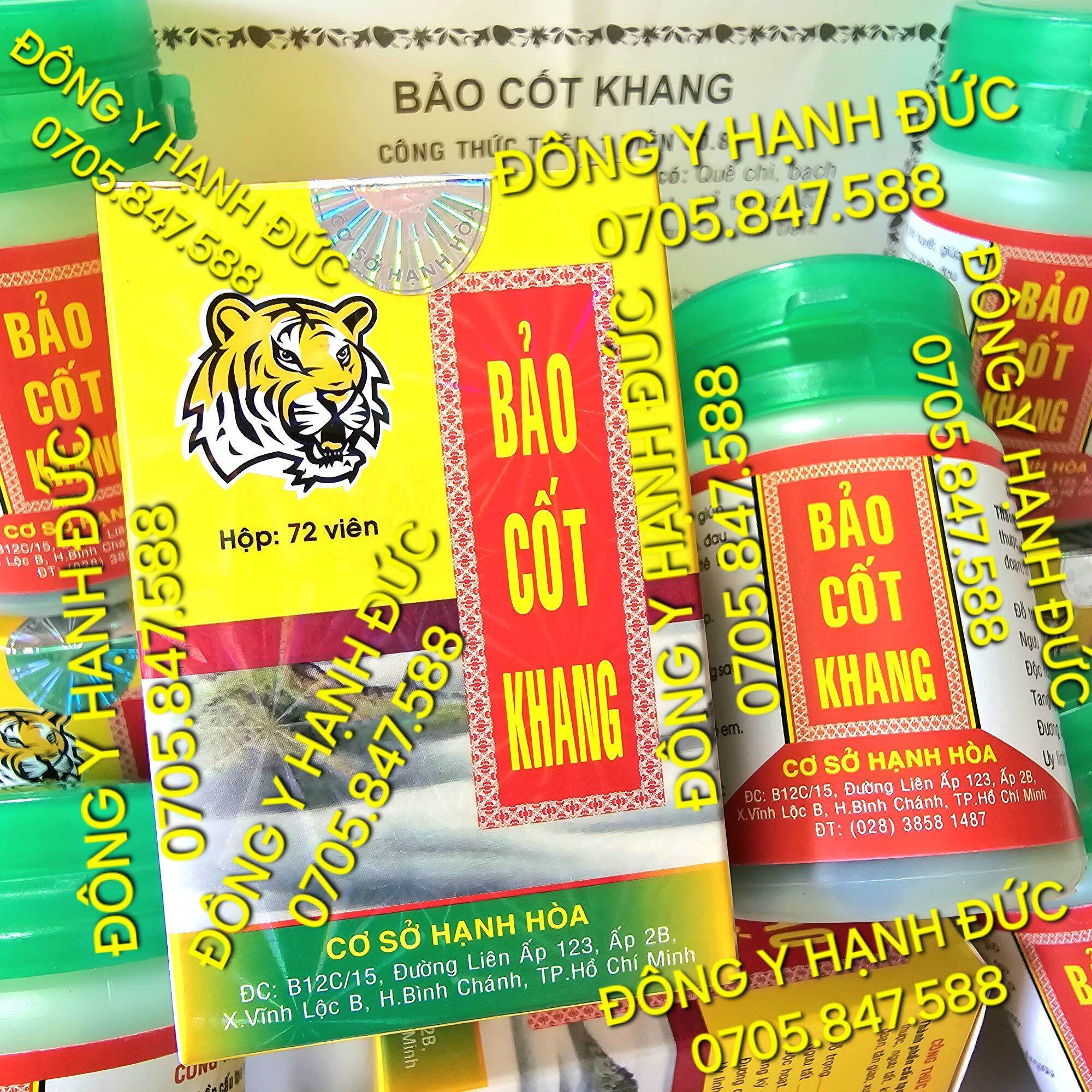 Bảo cốt khang. hộp lọ 72 viên. hỗ trợ xương khớp.