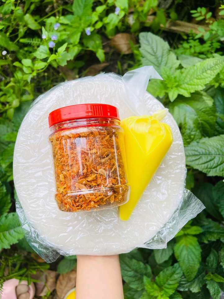 Combo 250g bánh tráng tròn phơi sương + 200g hành ruốc + 200g bơ