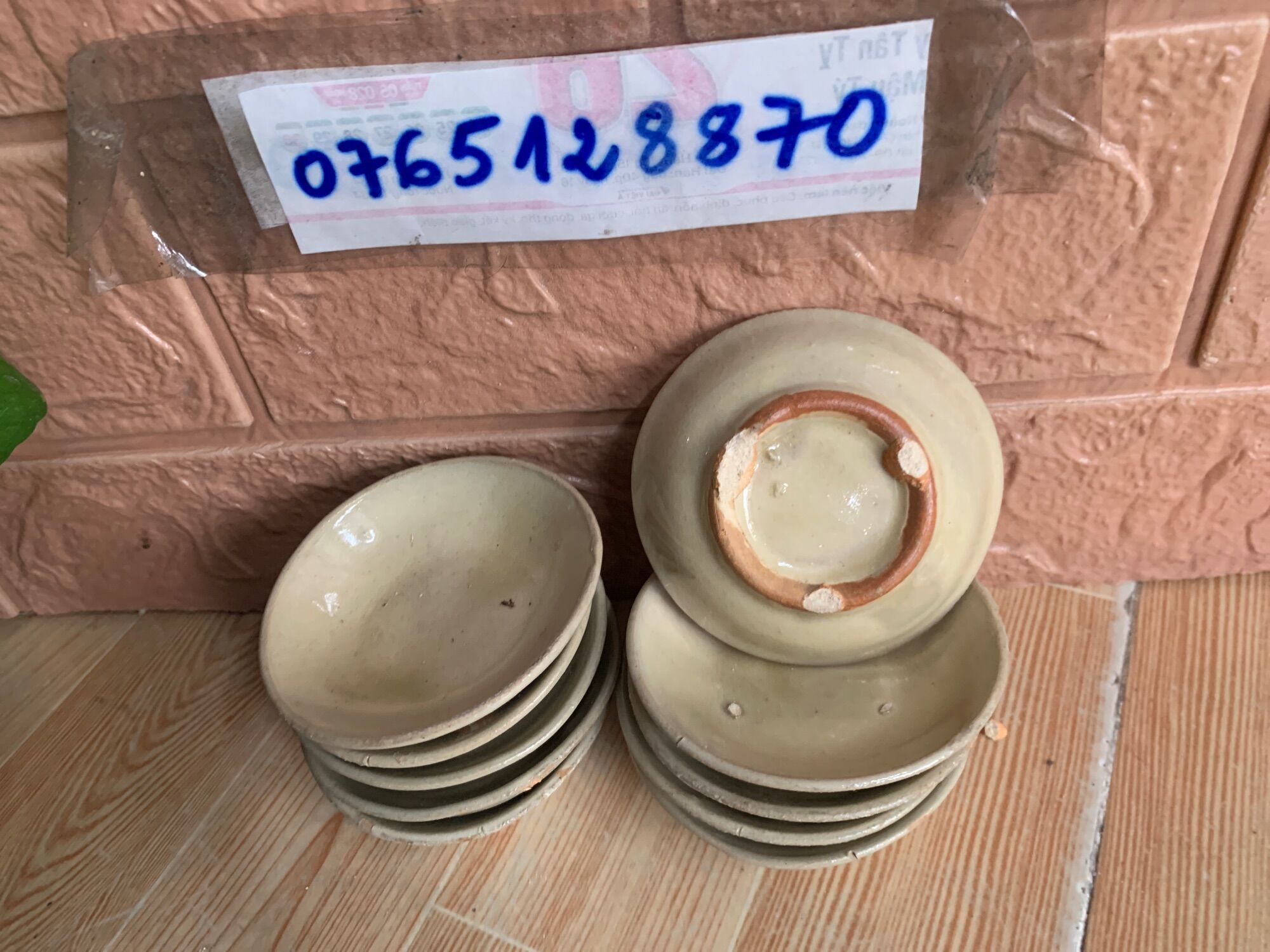 Sét 10 chén muối tiêu màu kem
