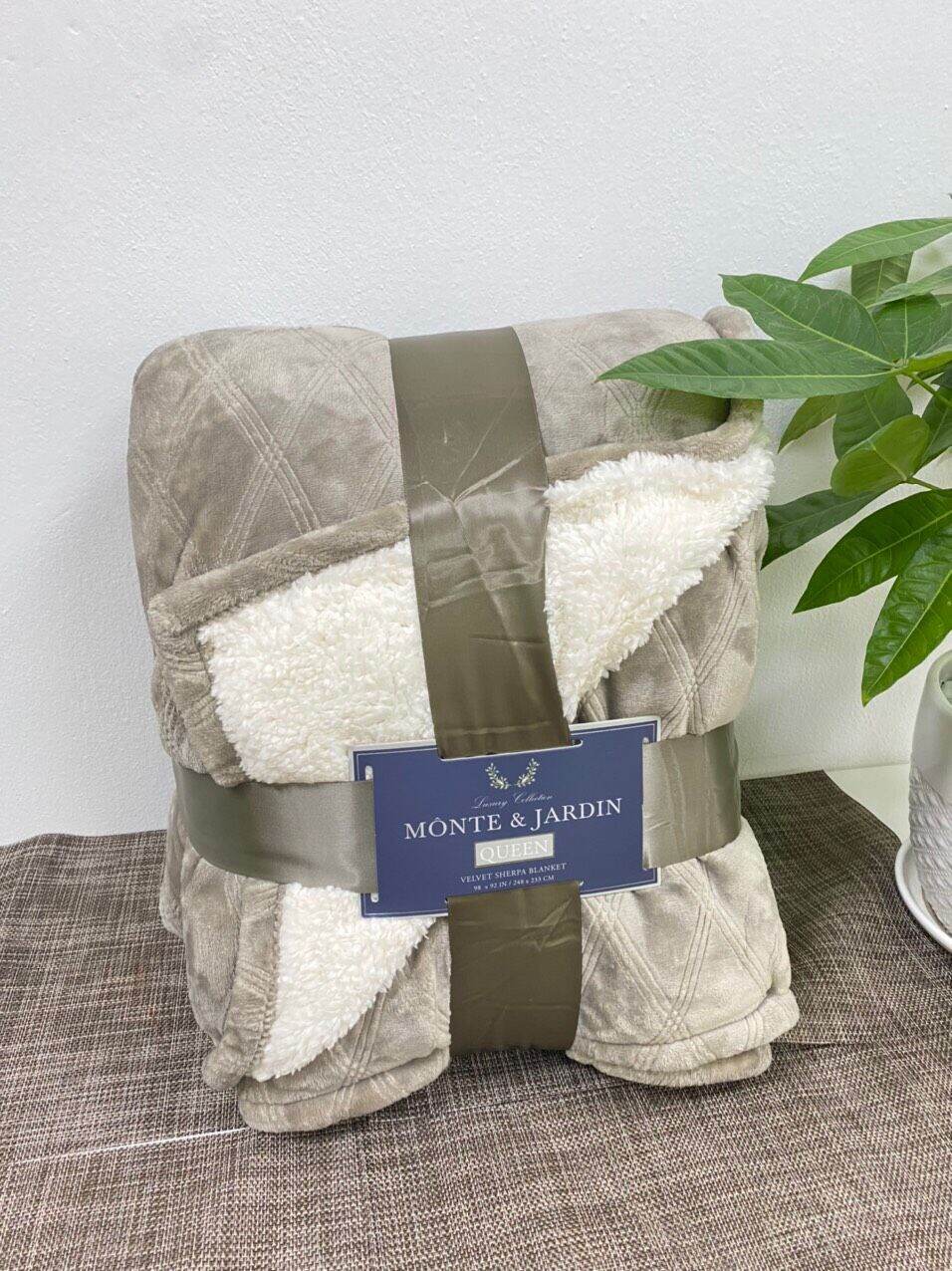 [Freeship Max] Chăn lông MONTE & JARDIN cao cấp size Queen  ﻿  ﻿