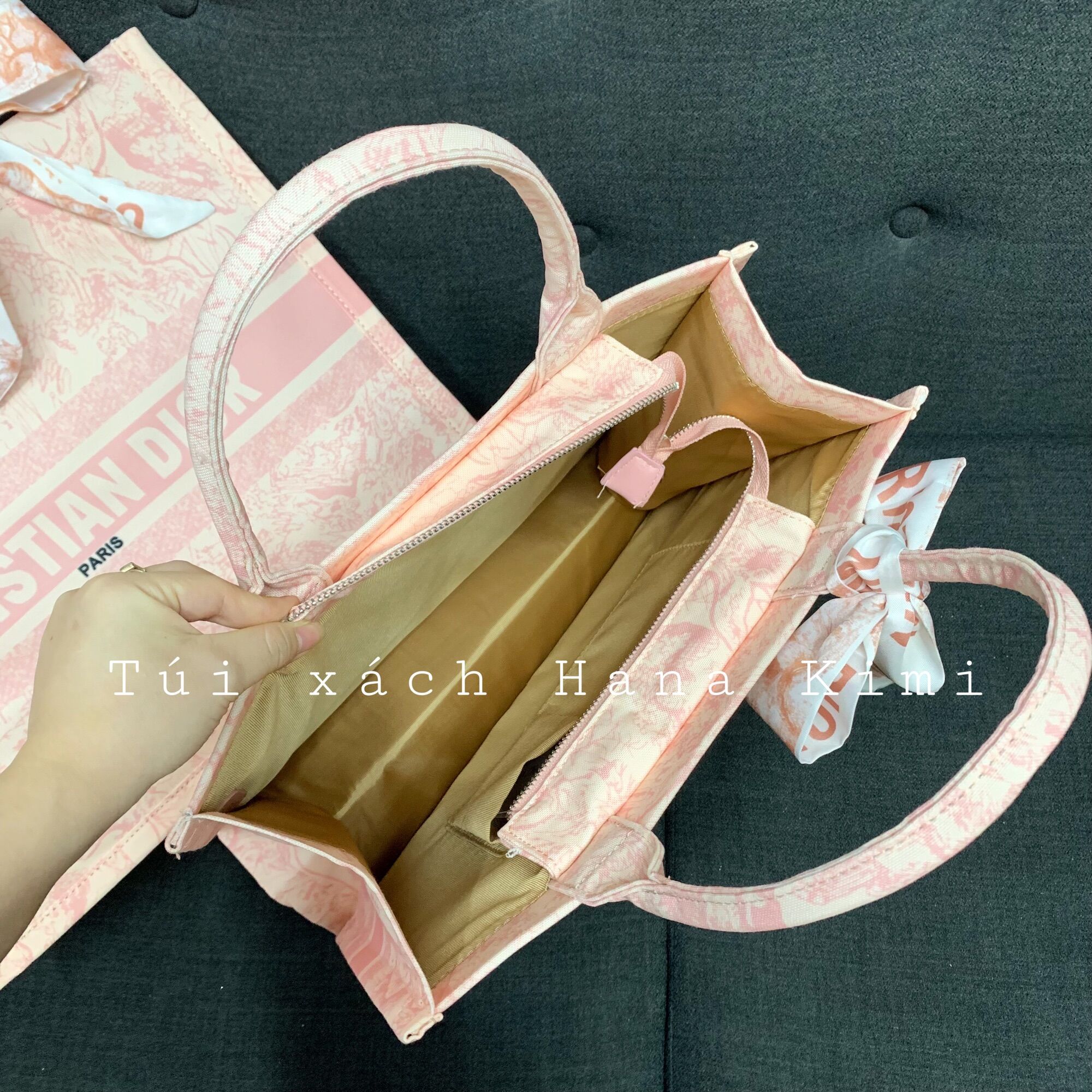 Túi xách nữ Du Lịch Bỉm Sữa size to tặng khăn lụa thắt nơ