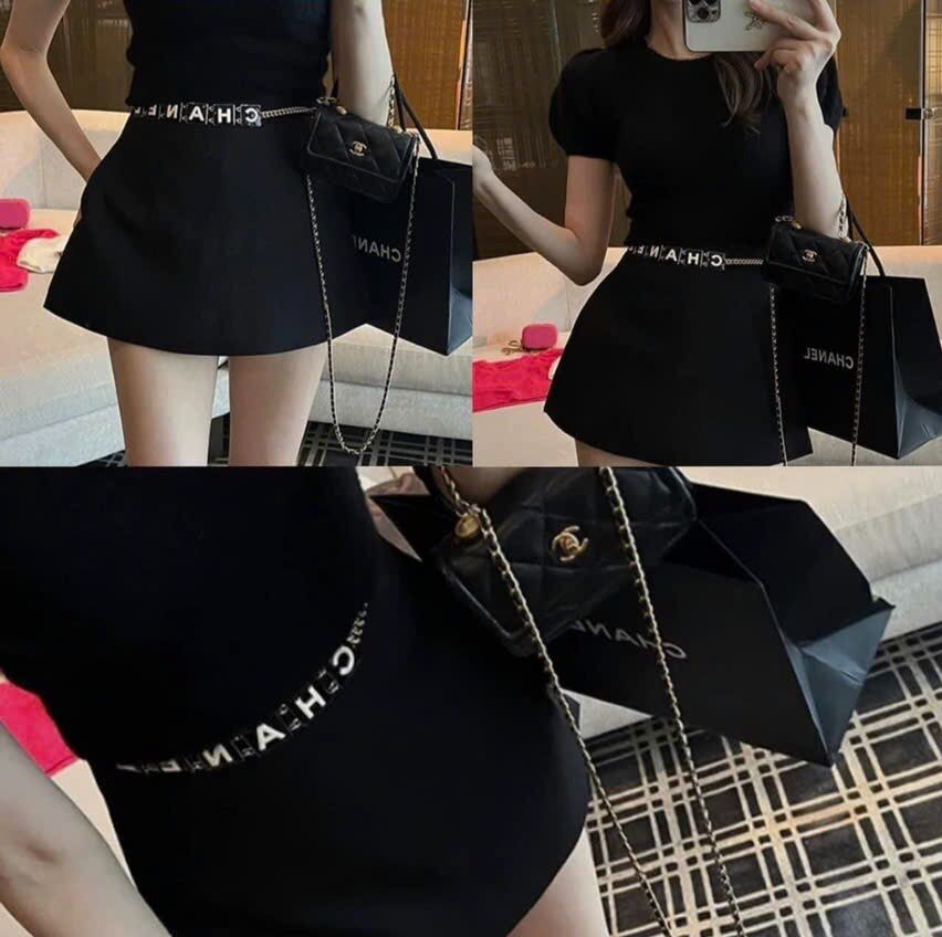 Thắt lưng Belt dây xích nhuyễn mặt CN sang trọng dành cho nữ