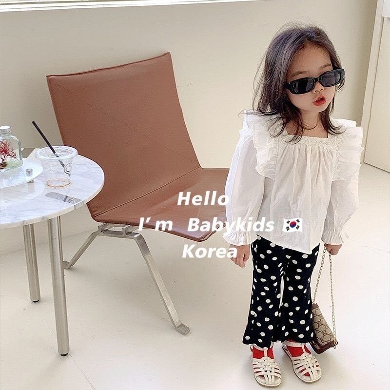 [Siêu Sale] [FreeShip] [Ảnh thật] (Size 9-28Kg) Quần ống loe bé gái vải cotton siêu đáng yêu