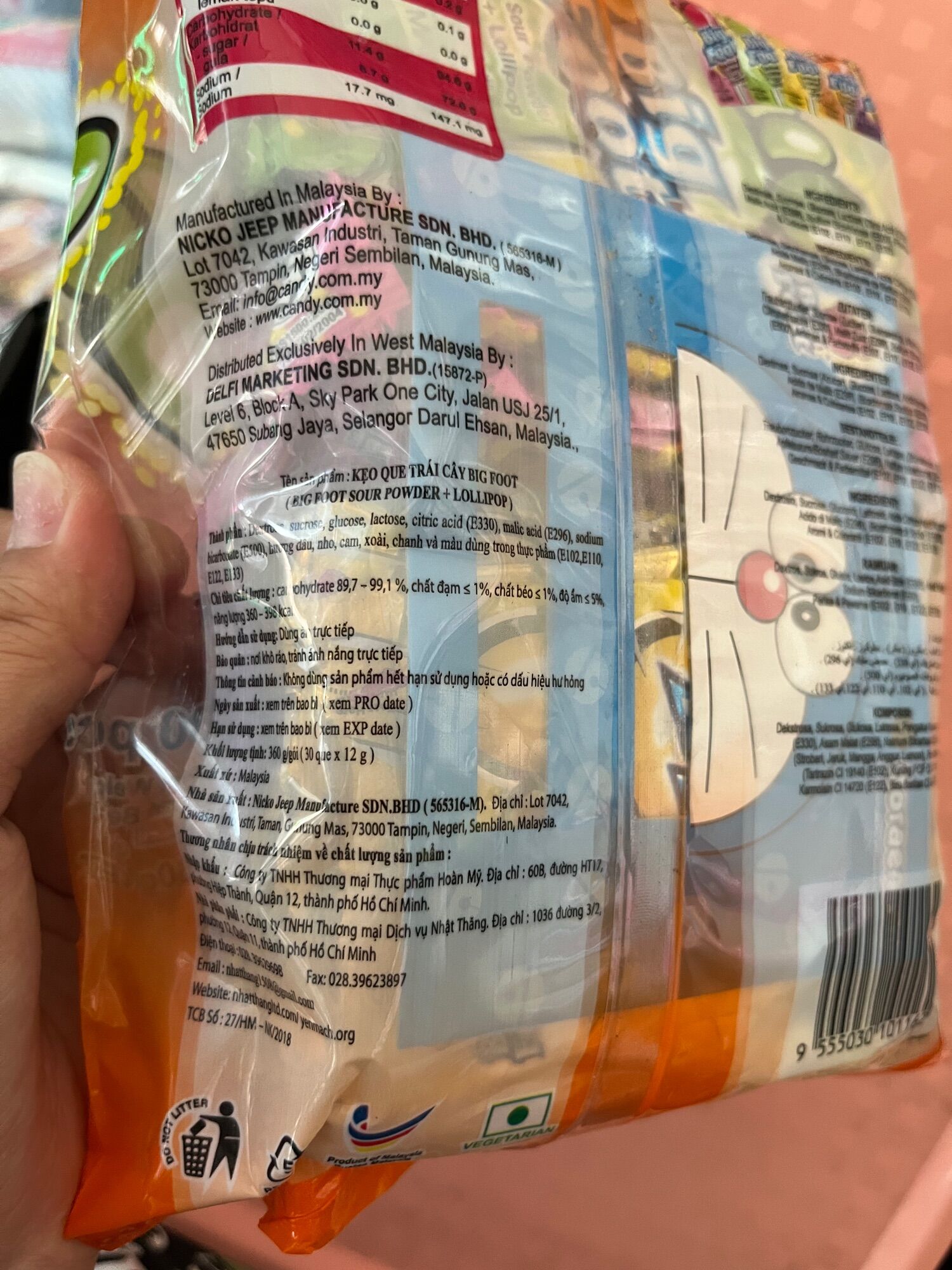 Kẹo Mút  (Kẹo Que Trái Cây) BIG FOOT 30 cây