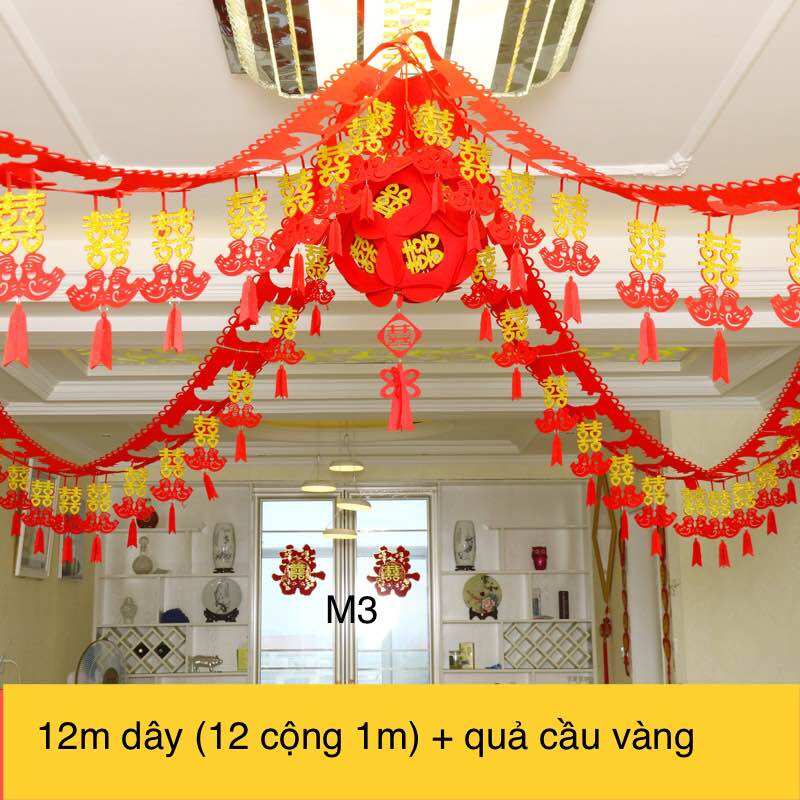 Set trang trí trần nhà ngày cưới