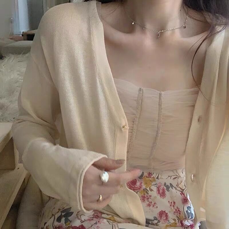 Áo Khoác Len Cardigan Mỏng Cực Xinh
