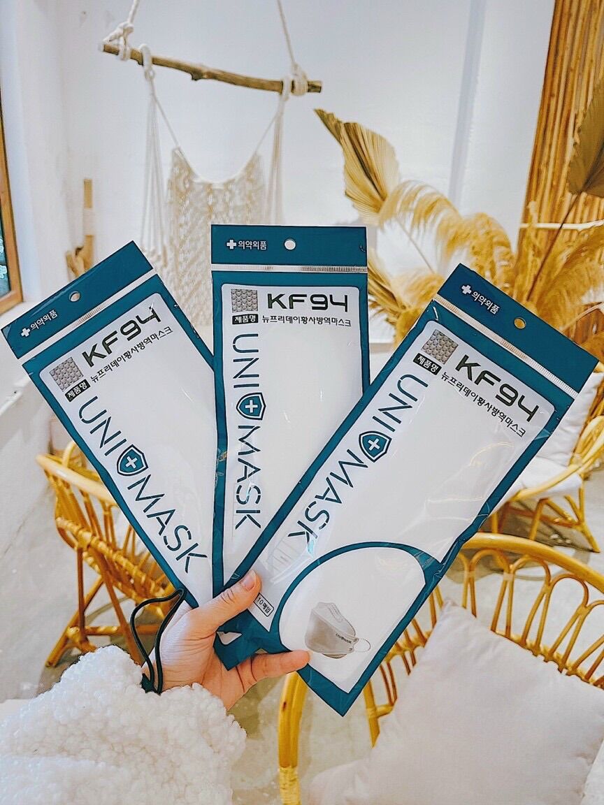Set 100c khẩu trang kf94 uni mask cao cấp - khẩu trang 4d công nghệ hàn quốc