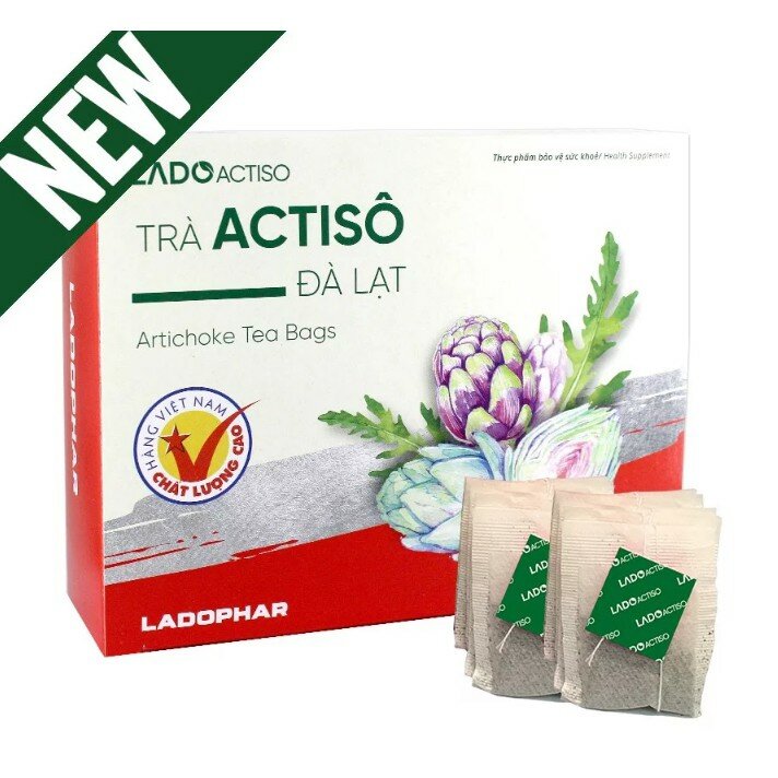 HCMTrà Actiso túi lọc Ladophar Hộp 100 túi. giúp mát gan tiêu hoá tốt ngủ