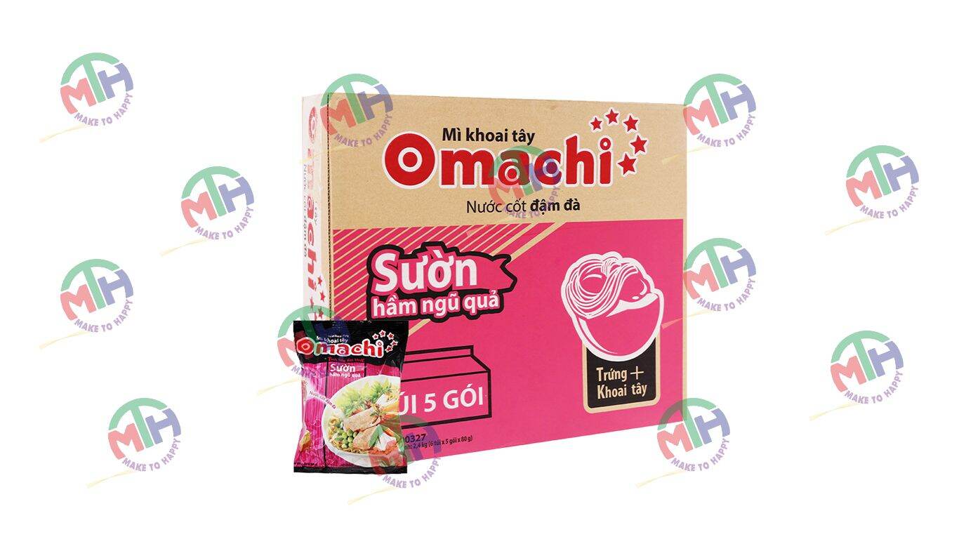 Thùng mỳ omachi vị sườn loại 80gr