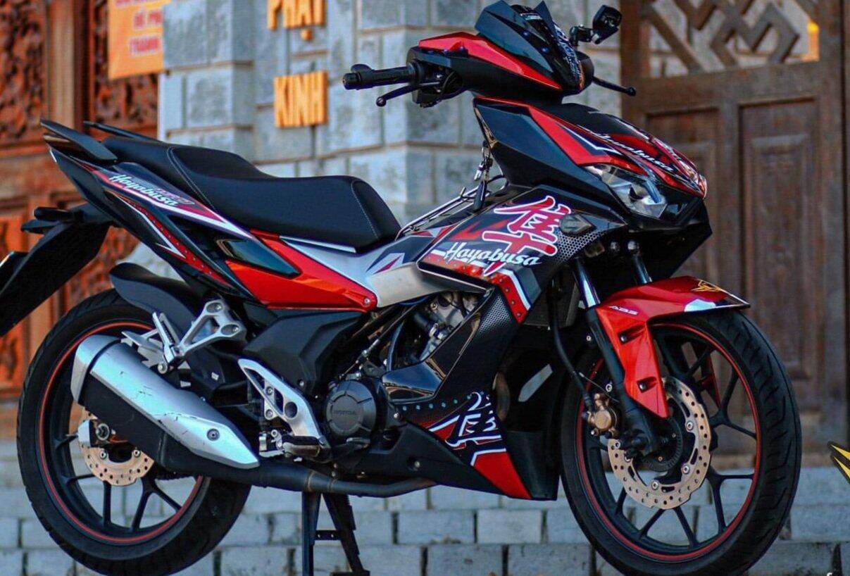 [HCM]Tem dán xe WinnerX  Tem hayabusa tem rời dán xe đỏ đen