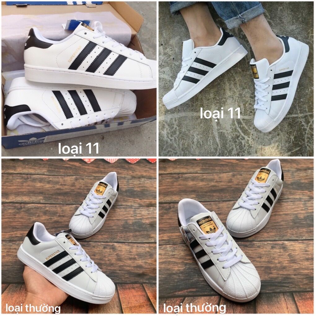 [Hoàn Tiền 15%]giày adiidass mũi sò tem vàng.Tặng tất,hộp,dây