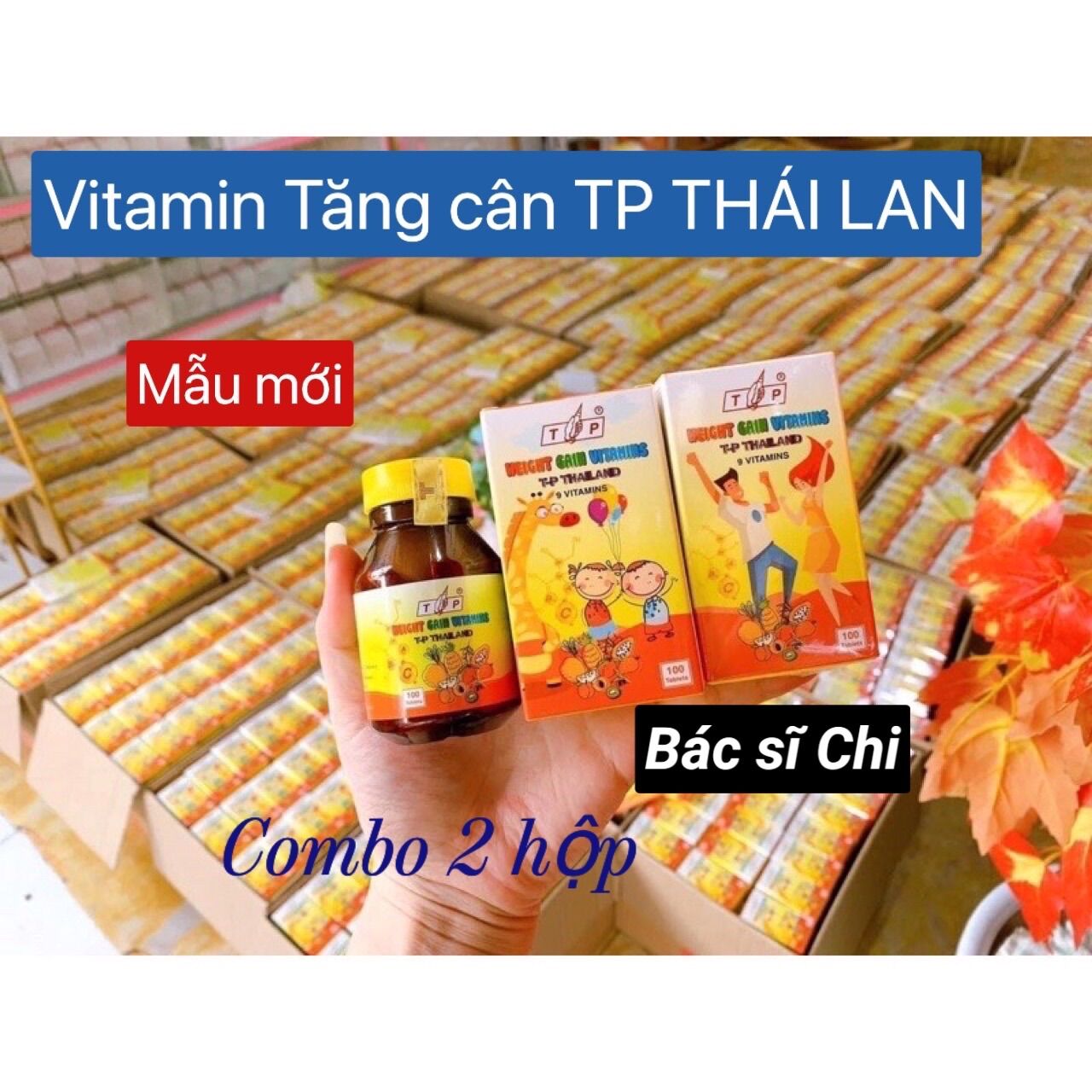 Combo 2 hộp Vitamin tăng cân TP Thái lan chính hãng
