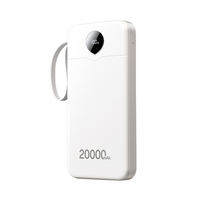 Why Kid | Portable 20000mAh Mobile Power Bank with Fast Charging and Built-in Cable