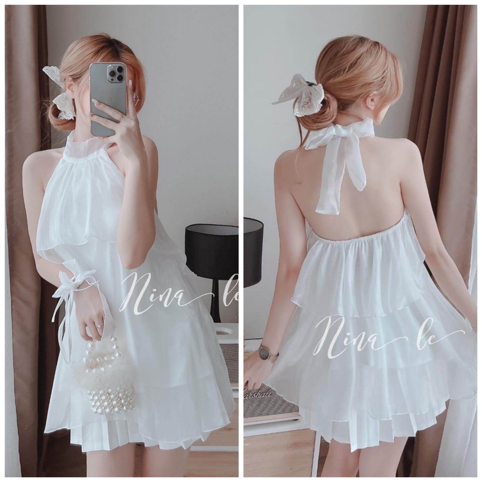 Sét Bộ Áo Cổ Yếm Kèm Quần Short