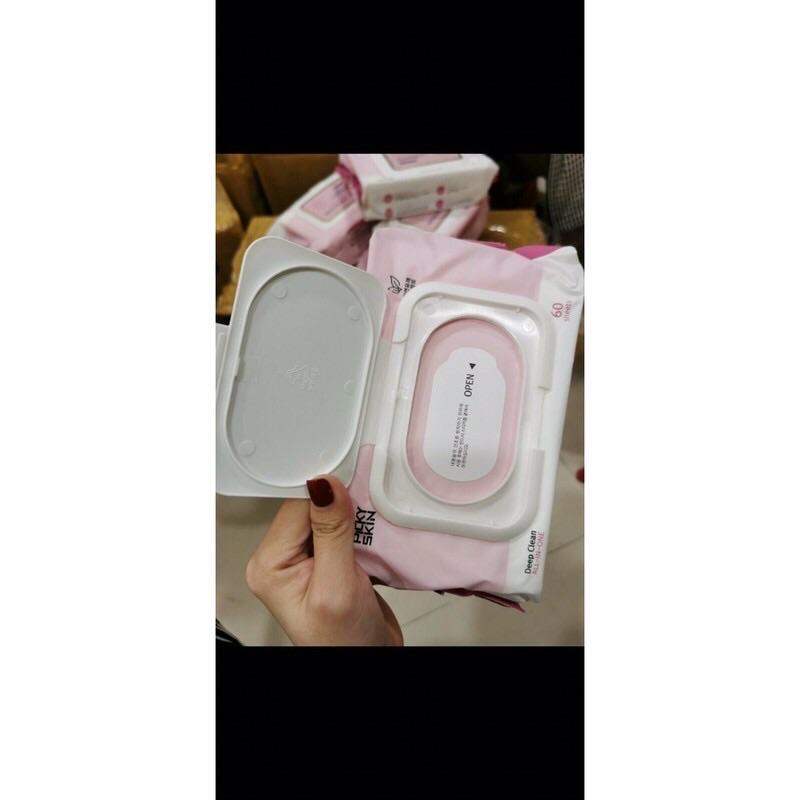 Chuẩn auth date 2023 khăn ướt tẩy trang sạch sâu Picky Skin 60miếng