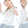 Áo thun ngắn tay bé gái barbie áo mặc trong màu trắng rộng rãi phong cách - ảnh sản phẩm 5