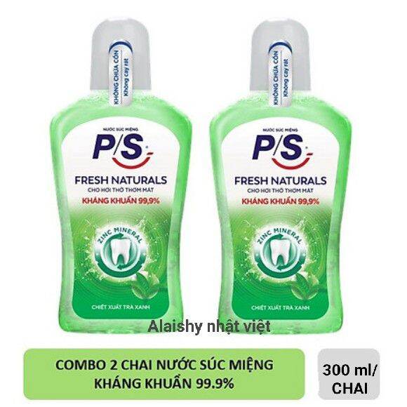 (COMBO 2) Nước súc miệng PS Trà Xanh 300 ml - Nước súc miệng P/S trà xanh 300ml