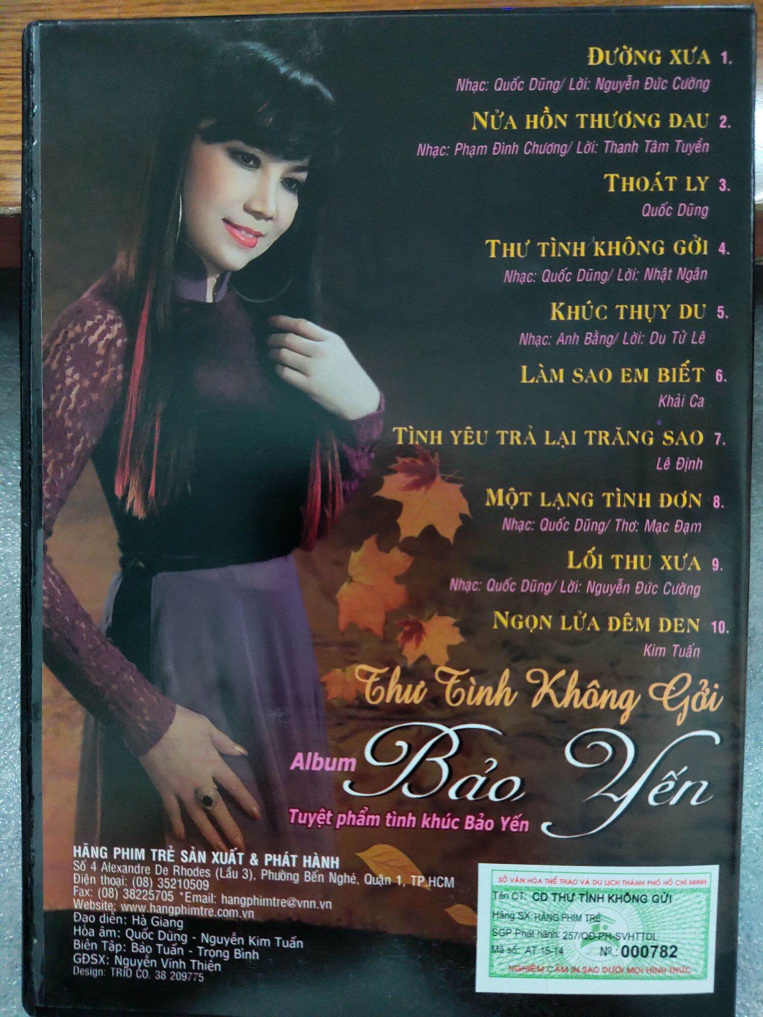 CD Thư Tình Không Gửi - Bảo Yến