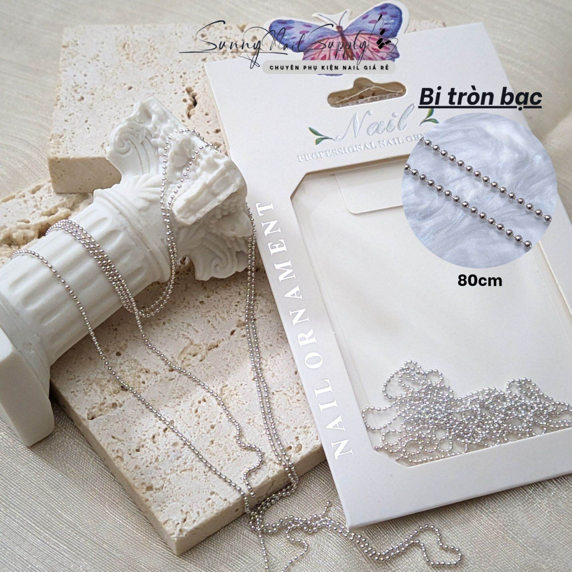 Túi phụ kiện dây bi trang trí móng tay nail