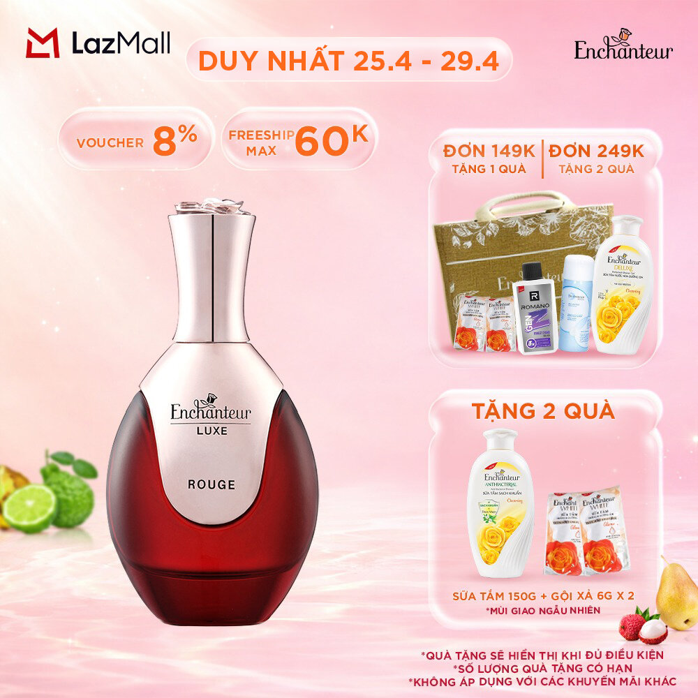 Nước hoa cao cấp EDP Enchanteur Luxe D'or/Rouge 50ml