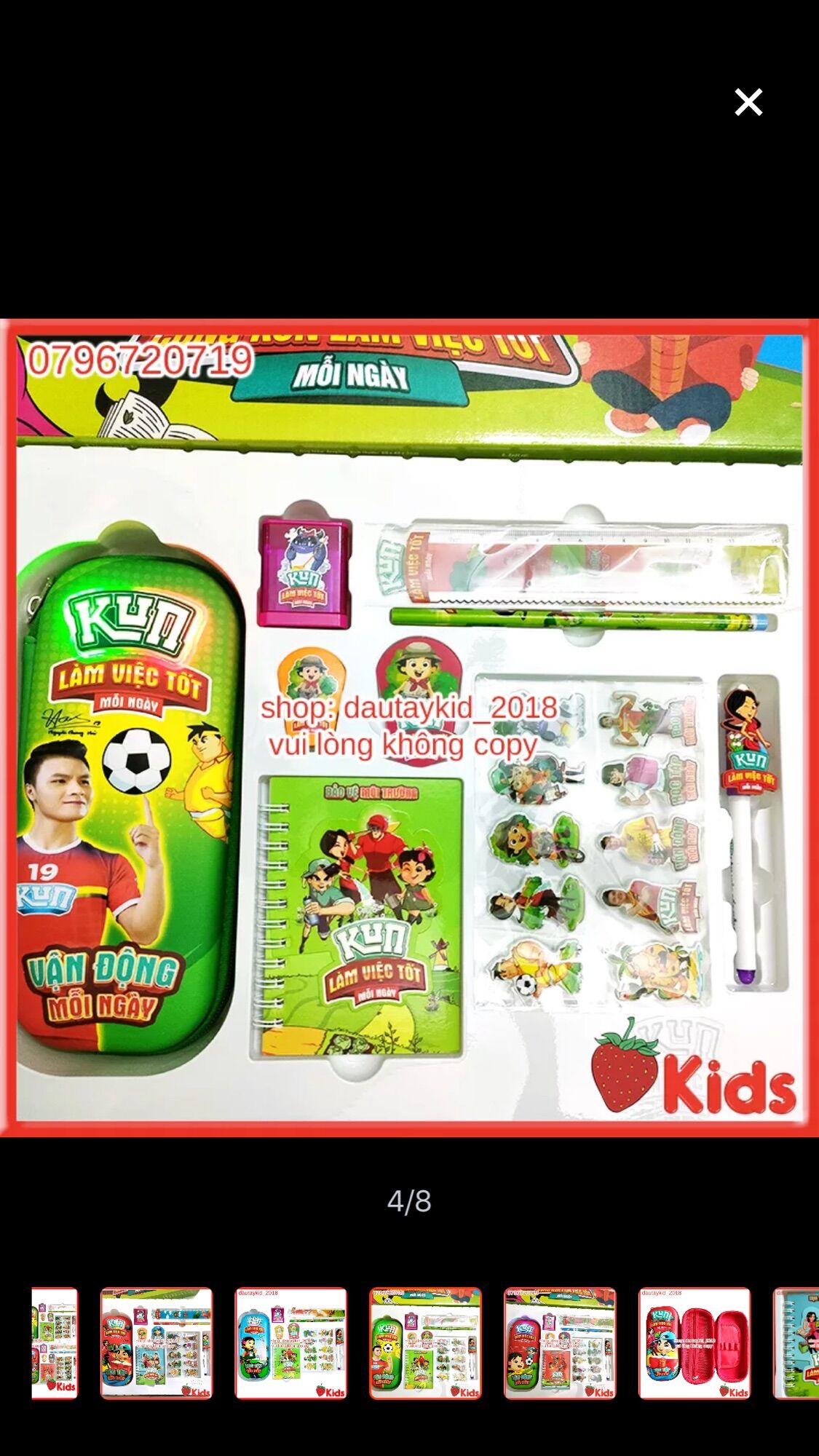 Bộ đồ dùng học tập Kun (Quà tặng từ sữa Kun)