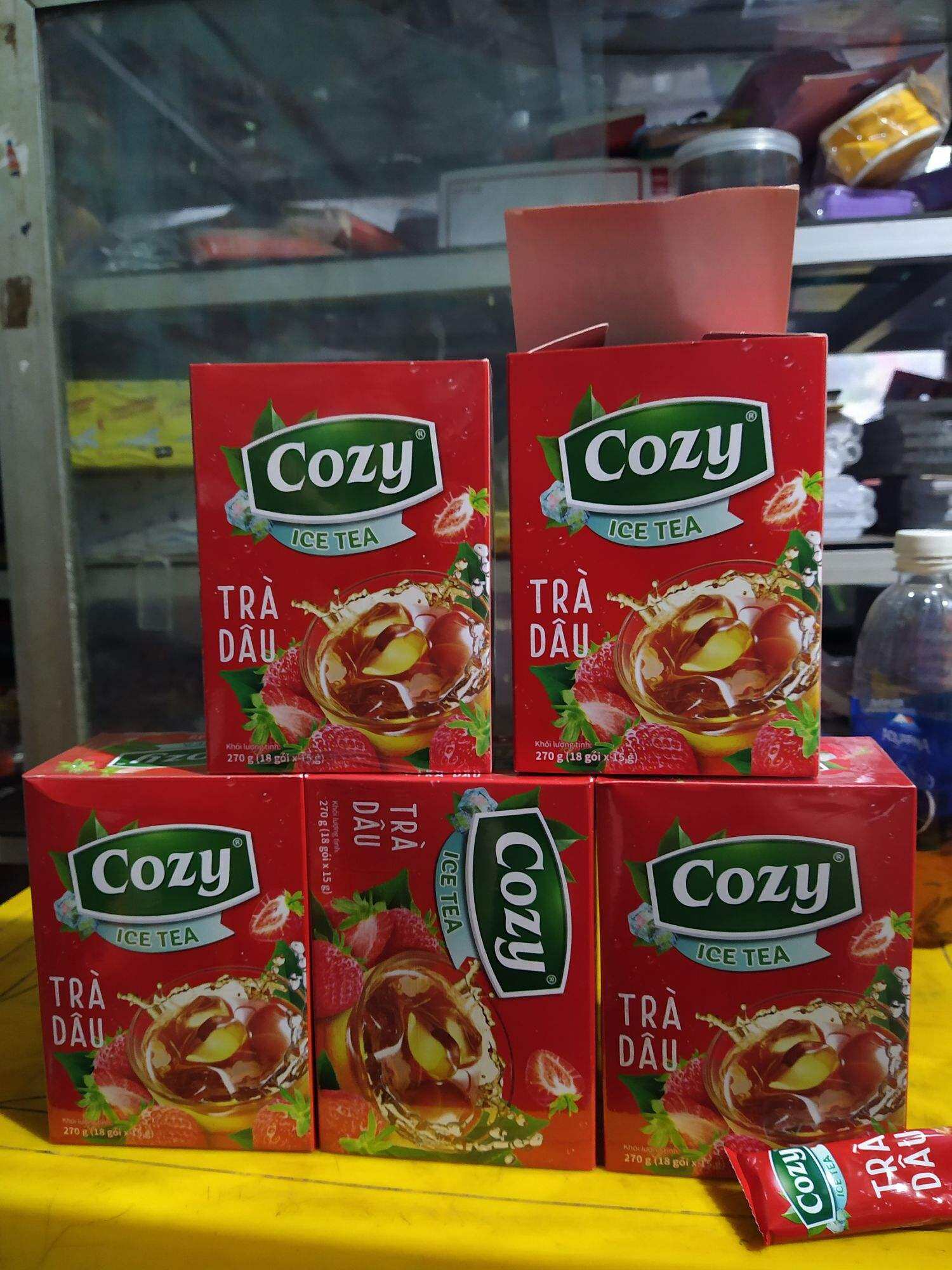 Trà dâu Cozy gói pha sẵn 18gói x 15g