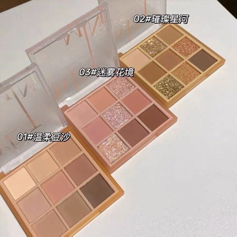 Bảng mắt 9 ô màu lì sweet mint ngọt ngào có đủ 3 tone