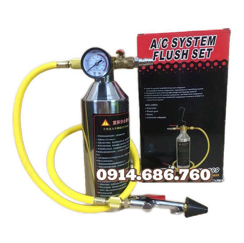 Bộ bơm rửa, vệ sinh dàn ô tô, dụng cụ xúc dàn nóng lạnh điều hoà