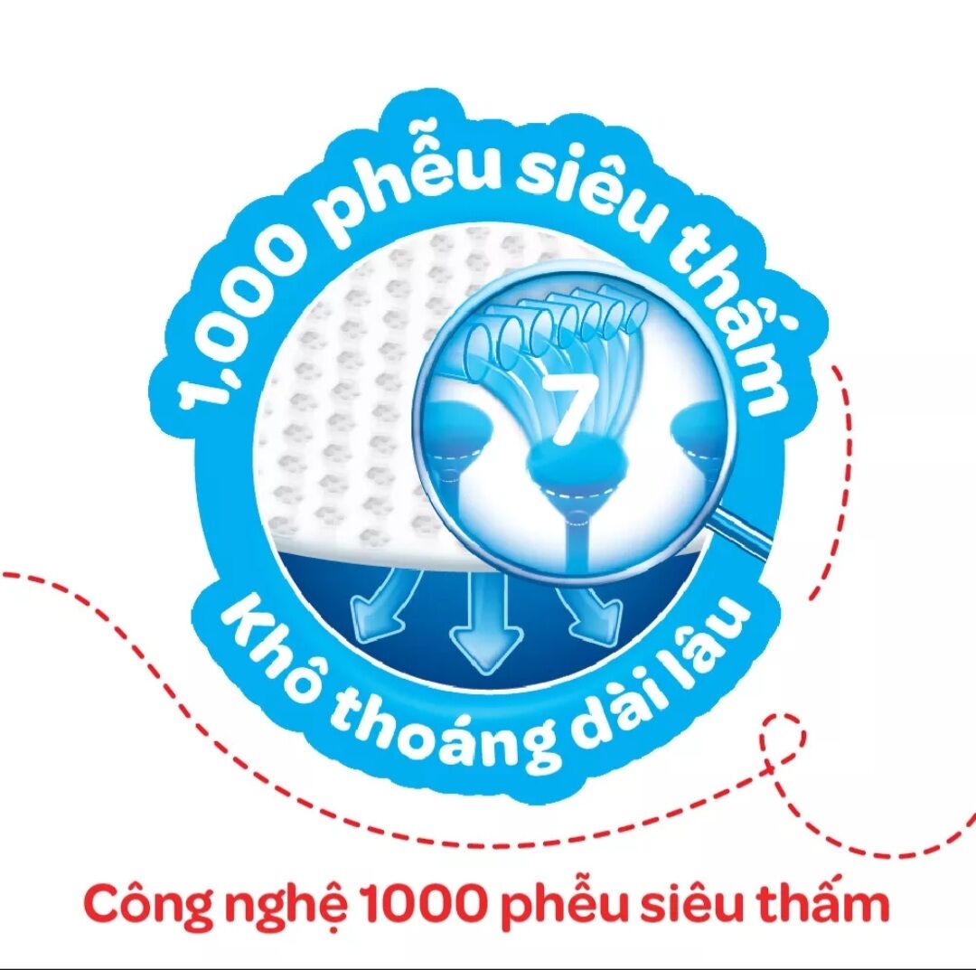 Tã quần Huggies Dry M54 tràm trà