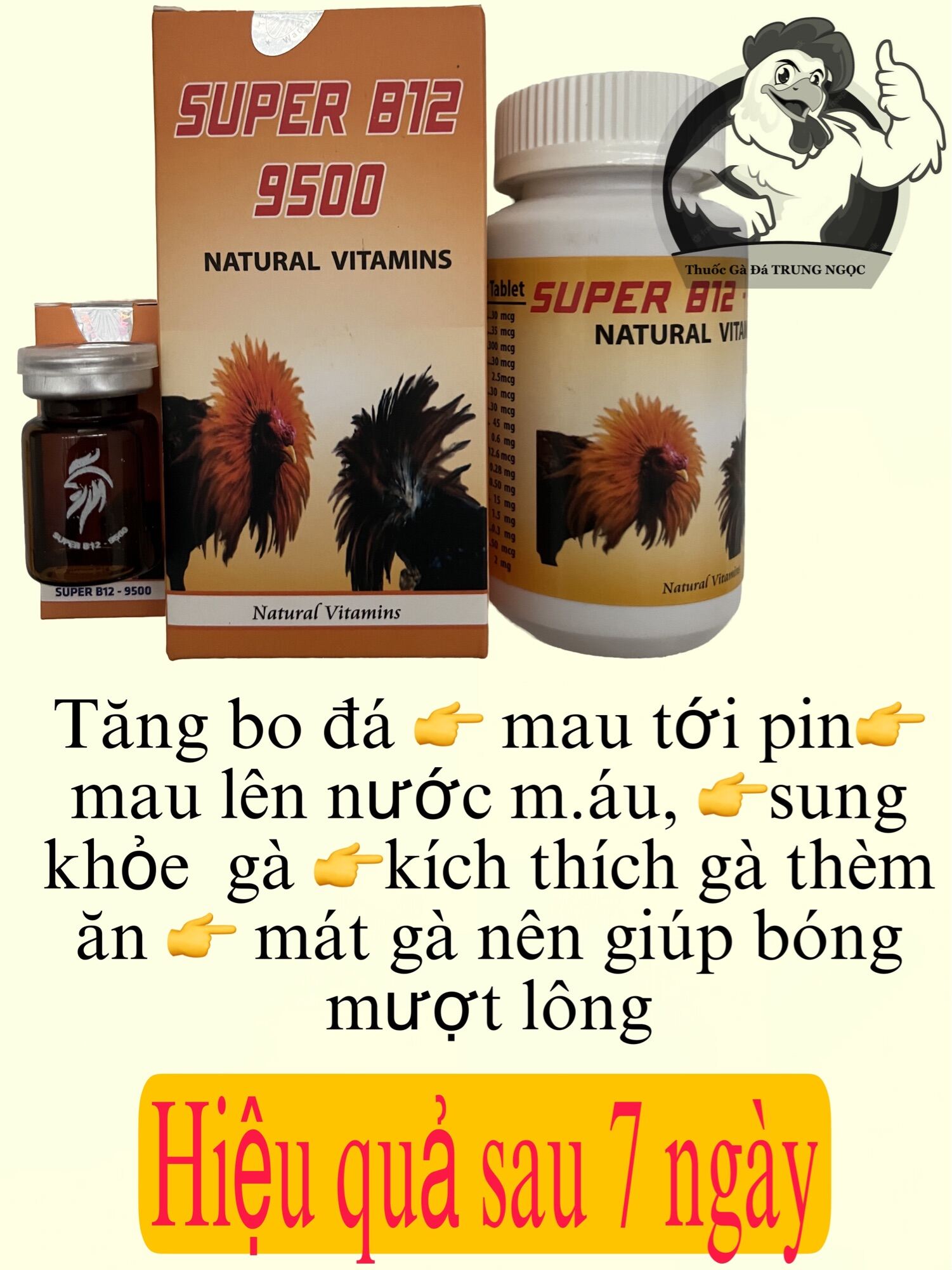 Vitamin b12 9500 dinh dưỡng cho gà