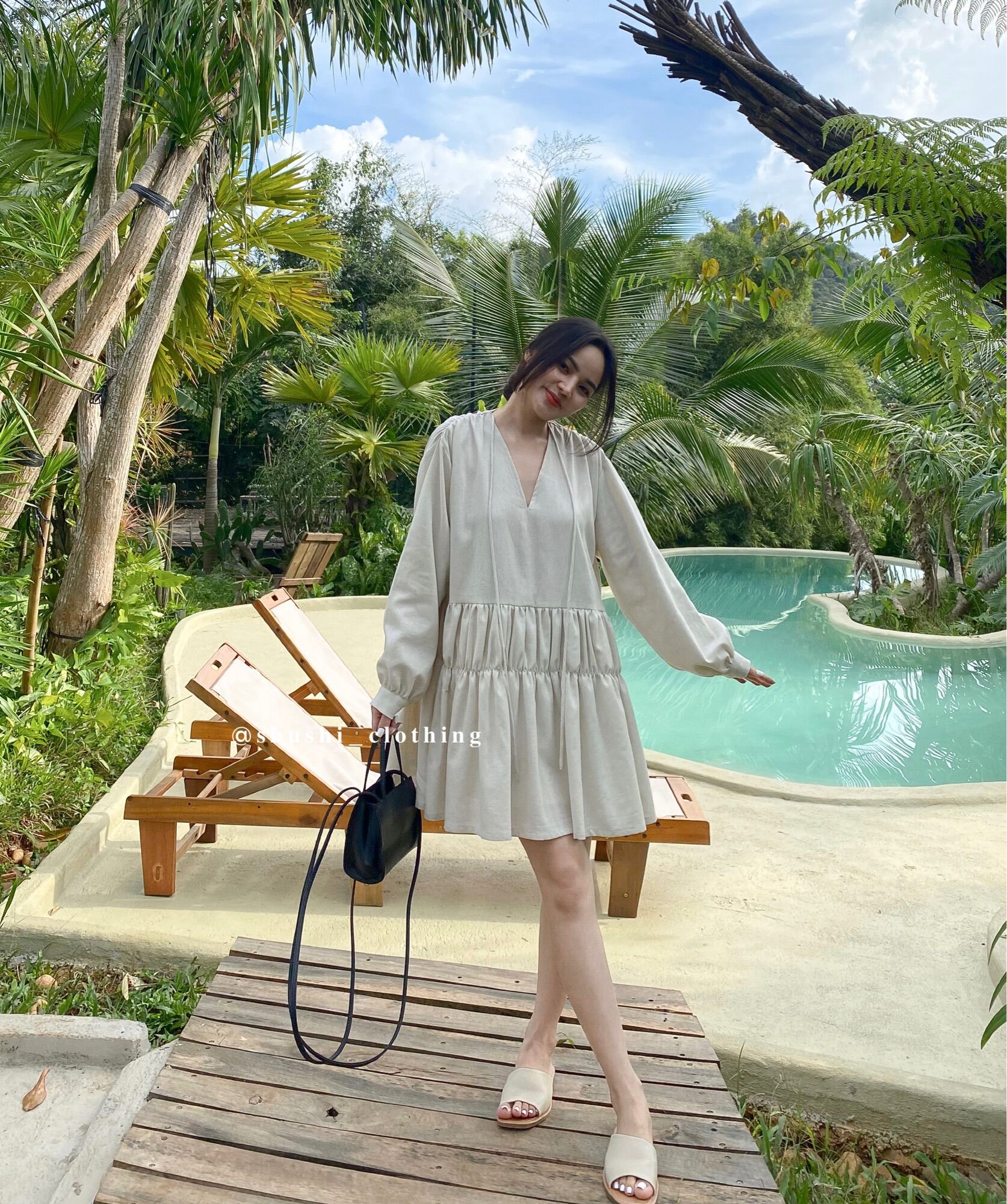 Nandy Dress - Đầm Linen Babydoll ( ảnh chính chủ )
