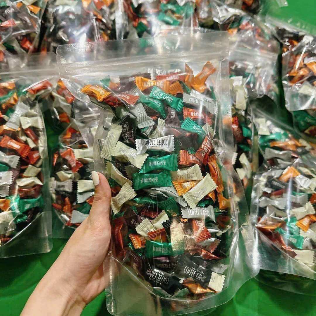 500g kẹo cà phê không đường mix 8 vị ( gần 500 cái)